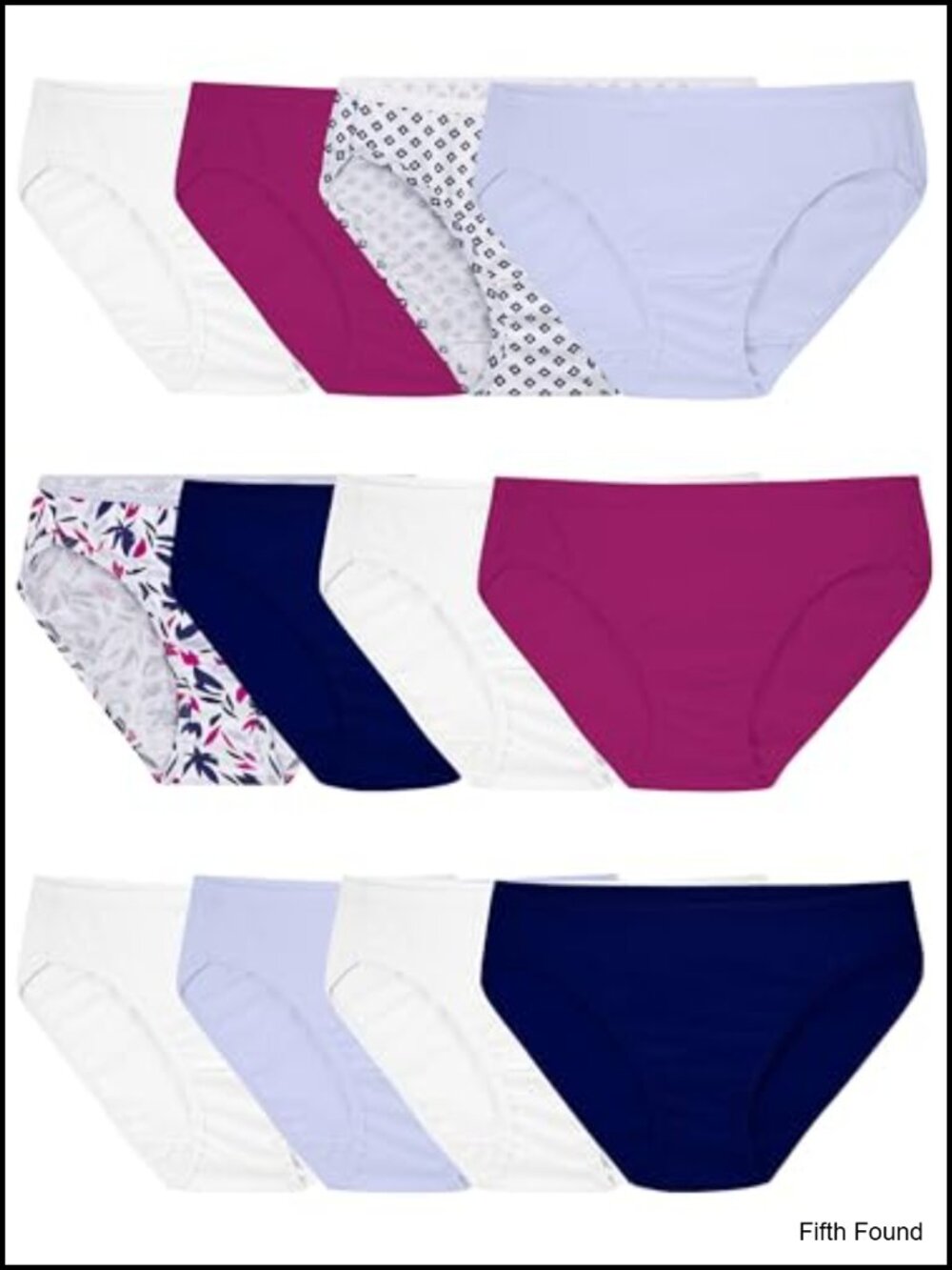 Eversoft Cotton Bikini Underwear 12 Pack Tag Free